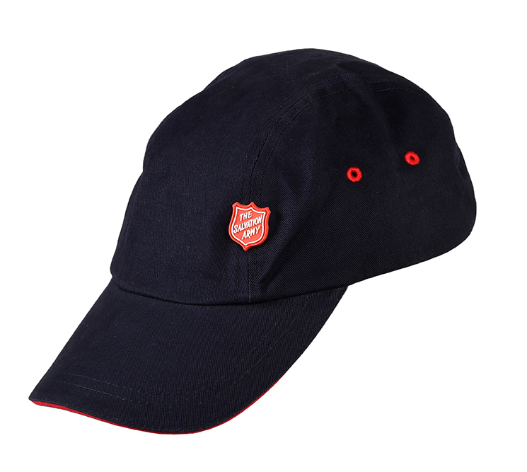 Navy Baseball Cap with Red Shield